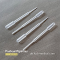 Plastikpasteur -Pipetten 3ml Labor verwenden